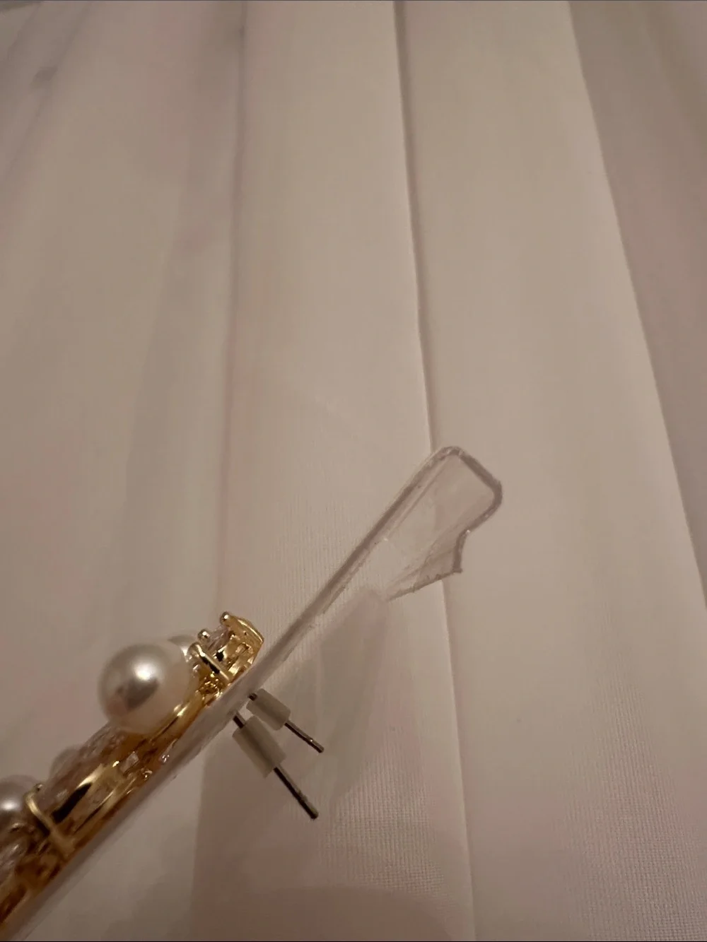 Francesca's Collections Gold-Tone Pearl and Clear Crystal Drop Earrings